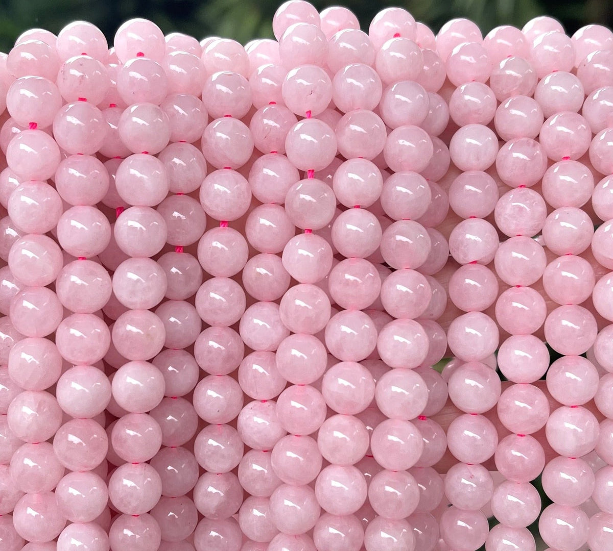 Rose Quartz 8mm round natural gemstone beads 15.5" strand - Oz Beads 