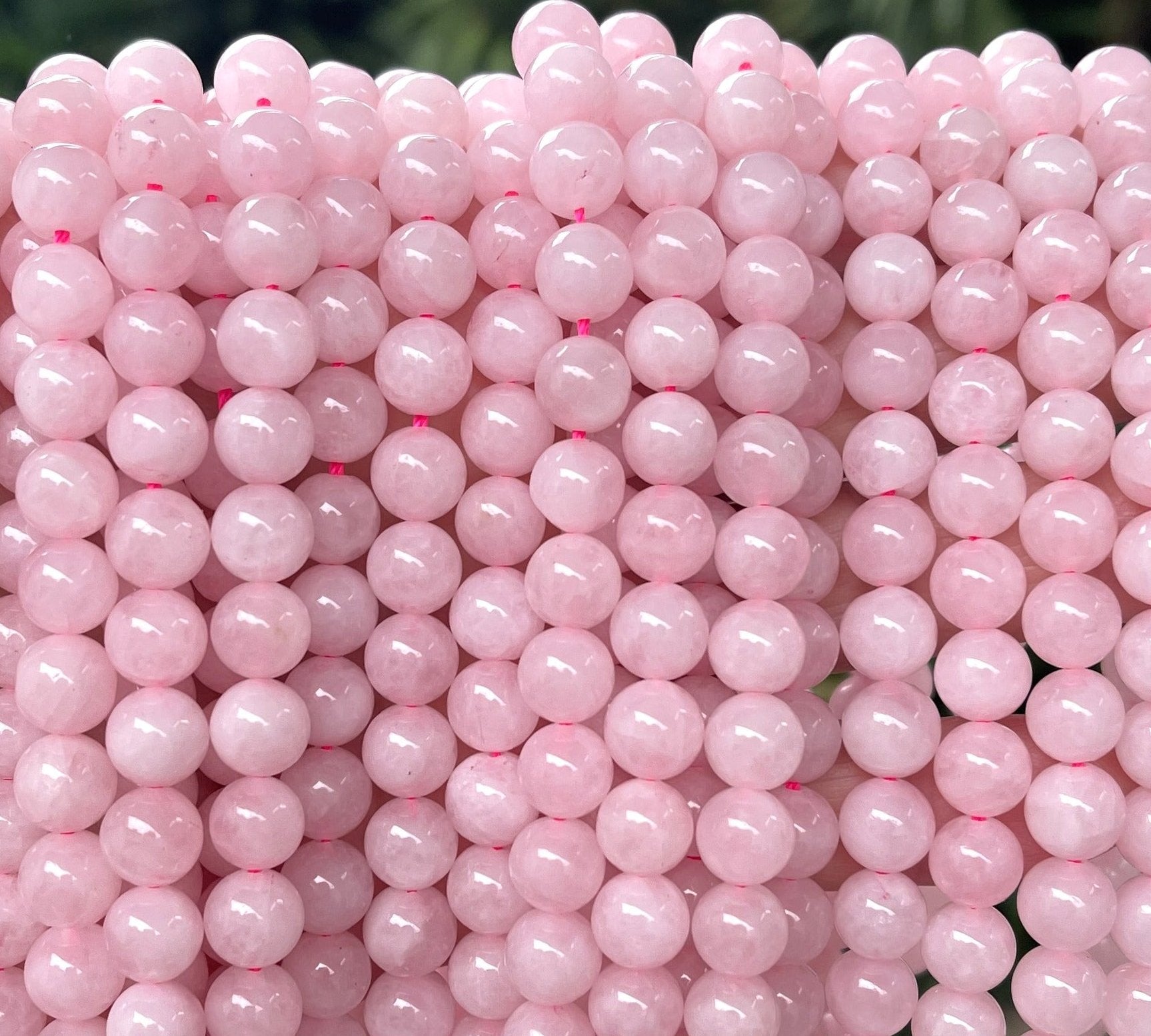 Rose Quartz 8mm round natural gemstone beads 15.5" strand - Oz Beads 