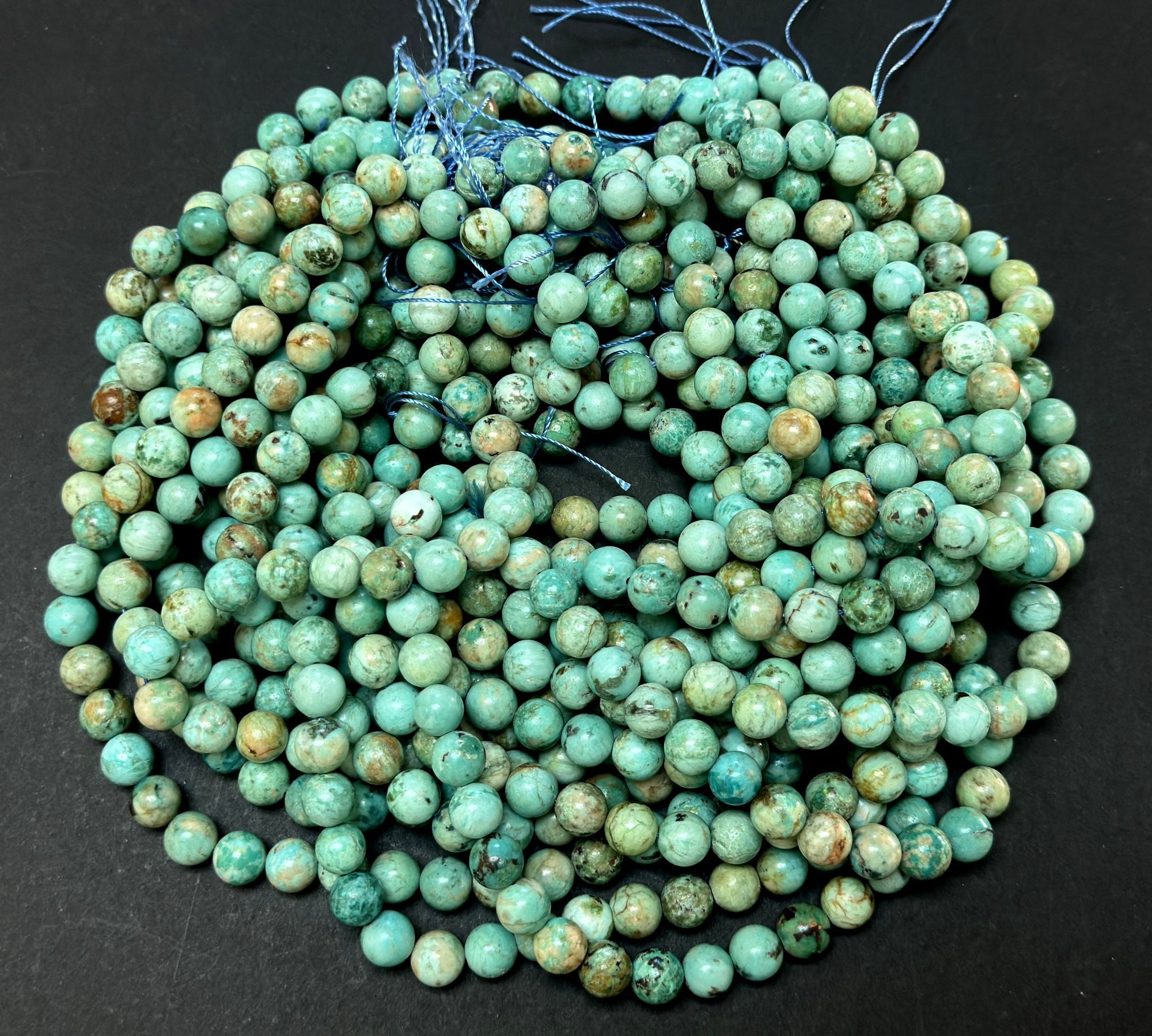 gemstone beads 7mm 8mm round - Oz Beads