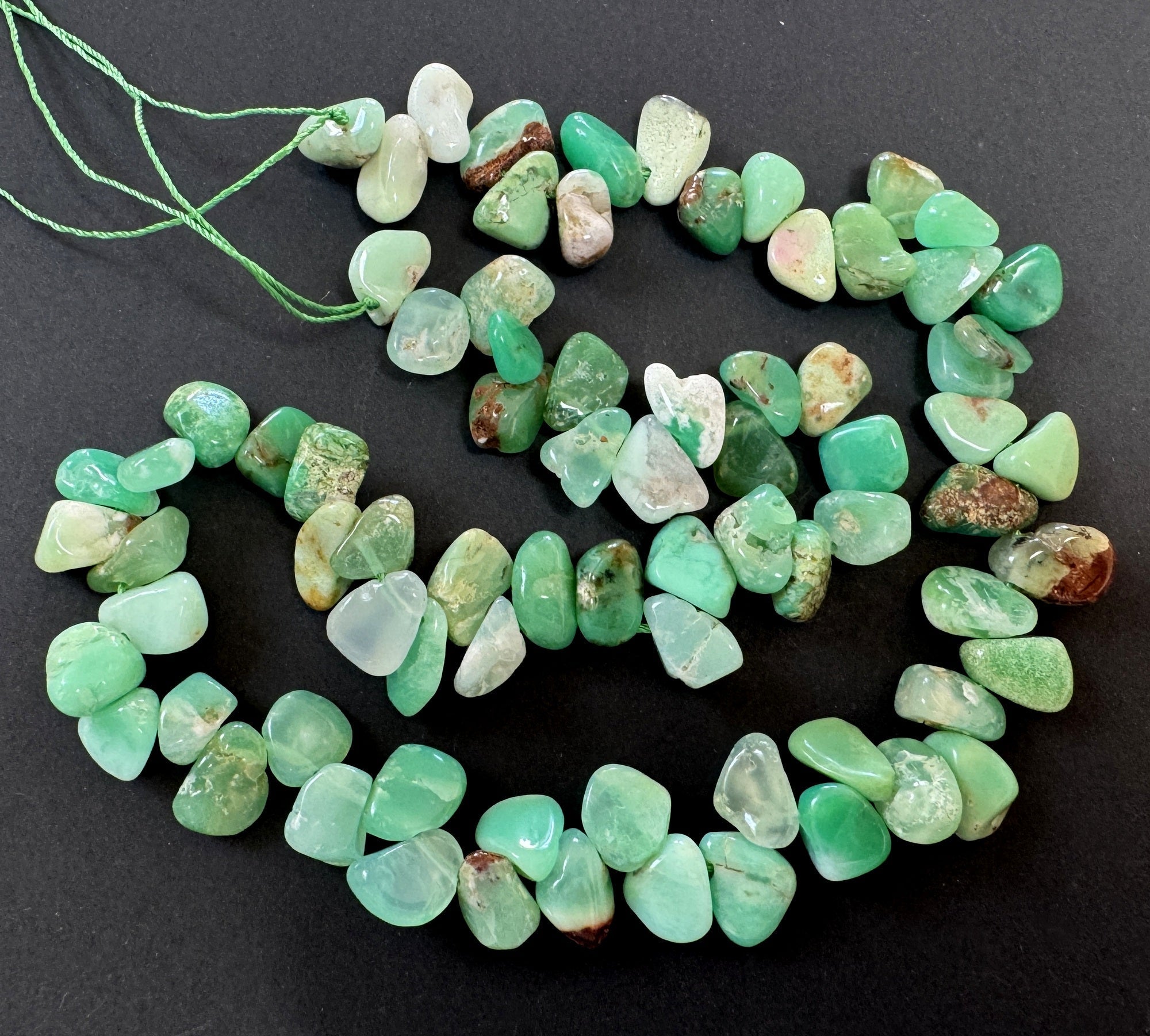 Assorted free-form natural gemstone beads for jewelry making