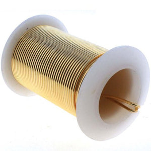 16ga Beadsmith Tarnish Resistant Gold Medium Hard Craft Wire - 8yd (7.3m) Spool - Oz Beads 