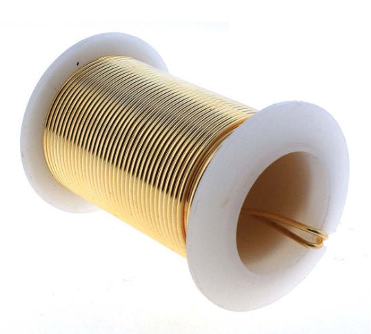 16ga Beadsmith Tarnish Resistant Gold Medium Hard Craft Wire - 8yd (7.3m) Spool - Oz Beads 