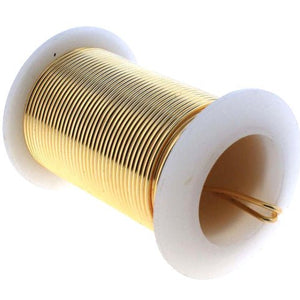 18ga Beadsmith Tarnish Resistant Gold Medium Hard Craft Wire - 10yd (9.1m) Spool - Oz Beads 