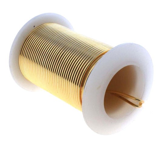 18ga Beadsmith Tarnish Resistant Gold Medium Hard Craft Wire - 10yd (9.1m) Spool - Oz Beads 