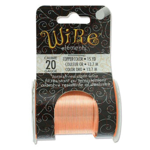 20ga Beadsmith Tarnish Resistant Copper Medium Hard Craft Wire - 15yd (13.7m) Spool - Oz Beads 