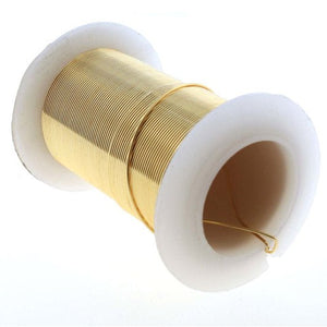 20ga Beadsmith Tarnish Resistant Gold Medium Hard Craft Wire - 15yd (13.7m) Spool - Oz Beads 