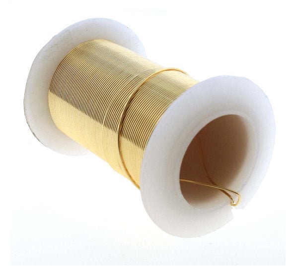20ga Beadsmith Tarnish Resistant Gold Medium Hard Craft Wire - 15yd (13.7m) Spool - Oz Beads 