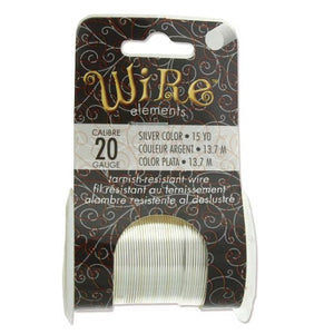 20ga Beadsmith Tarnish Resistant Silver Medium Hard Craft Wire - 15yd (13.7m) Spool - Oz Beads