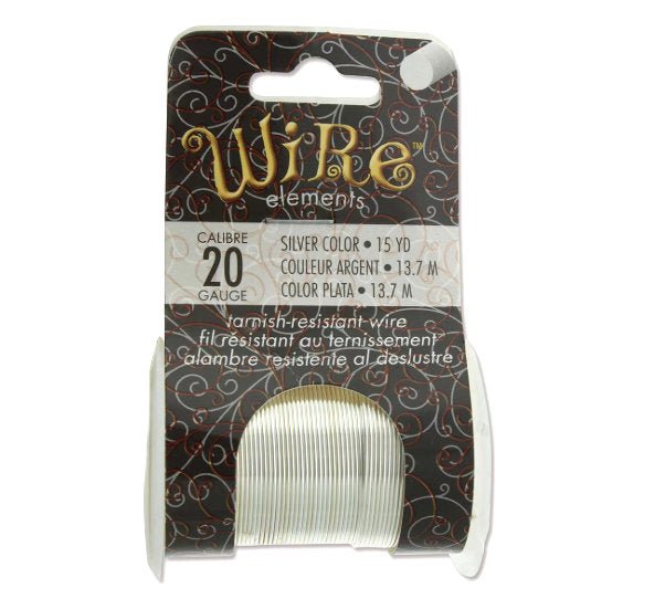20ga Beadsmith Tarnish Resistant Silver Medium Hard Craft Wire - 15yd (13.7m) Spool - Oz Beads
