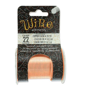 22ga Beadsmith Tarnish Resistant Copper Medium Hard Craft Wire - 20yd (18.3m) Spool - Oz Beads 