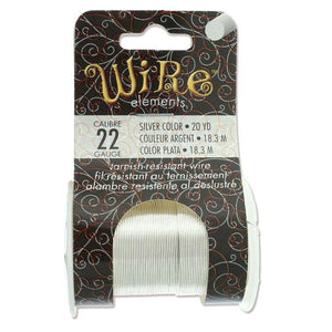 22ga Beadsmith Tarnish Resistant Silver Medium Hard Craft Wire