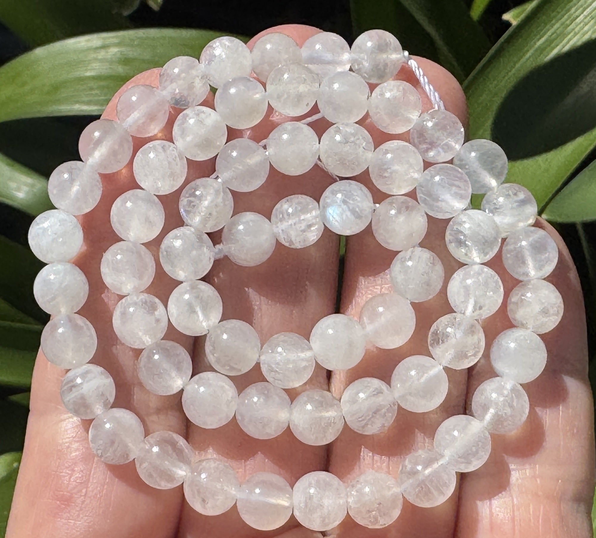 Rainbow Moonstone 6mm round natural gemstone beads 15.5" strand