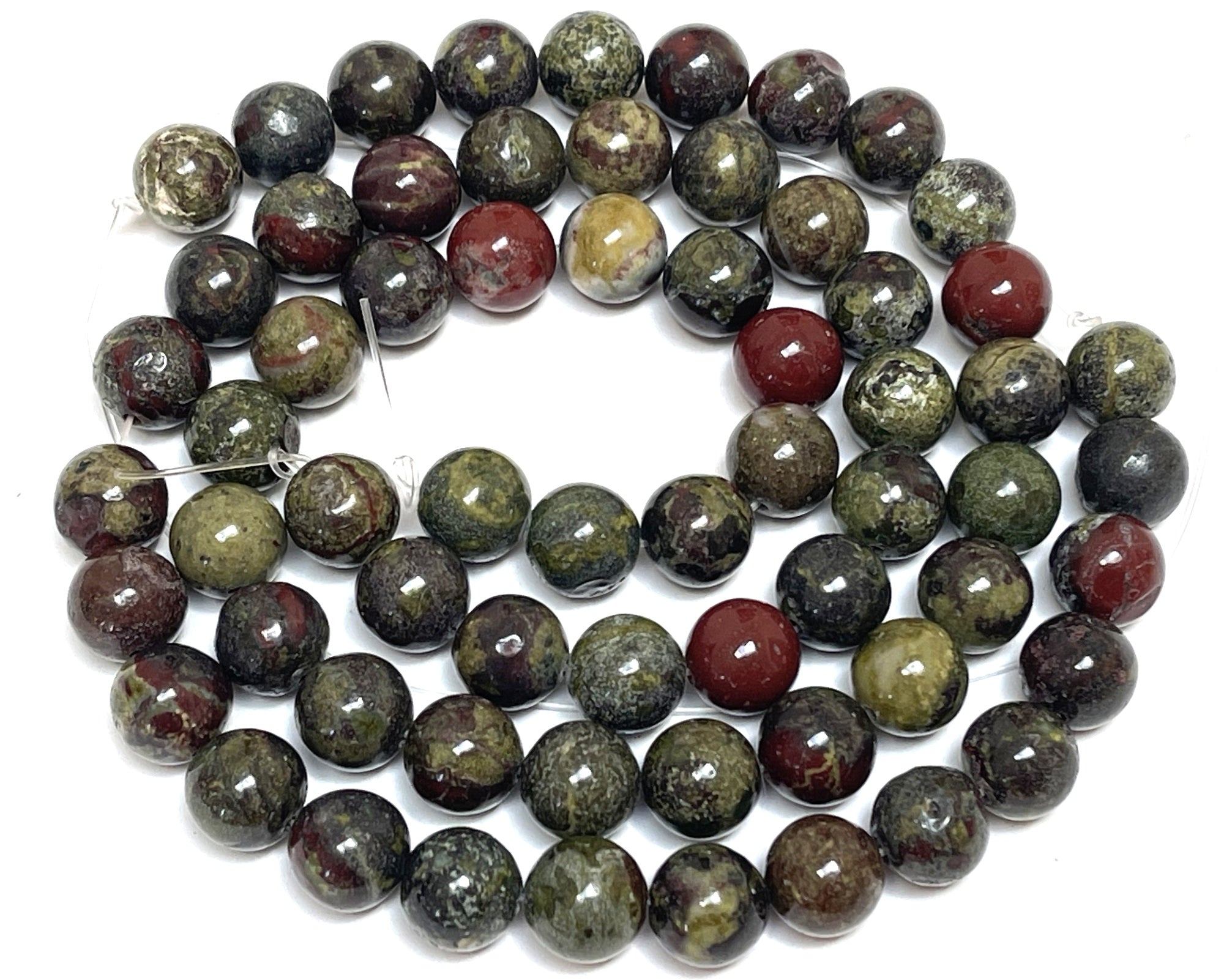 Dragon Blood Jasper 12mm round natural gemstones beads 15" strand