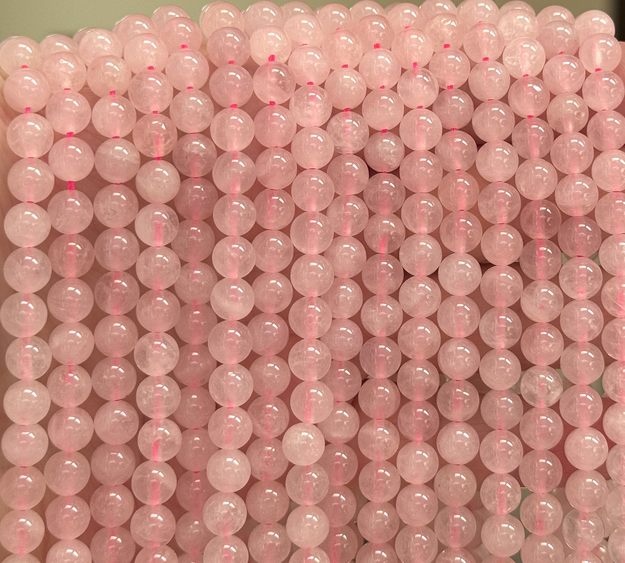 Rose Quartz 6mm round natural gemstone beads 15" strand