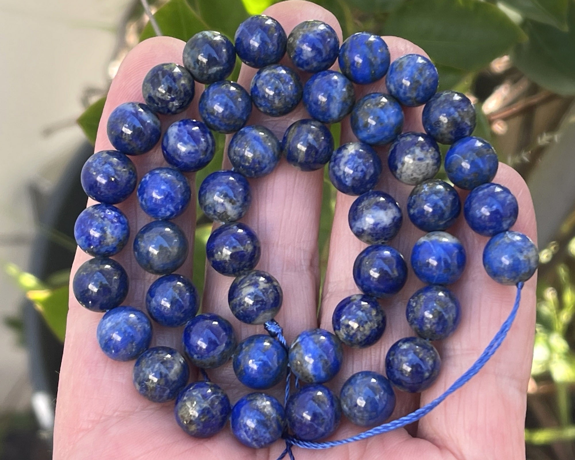 Lapis Lazuli 8mm round natural gemstone beads 15" strand