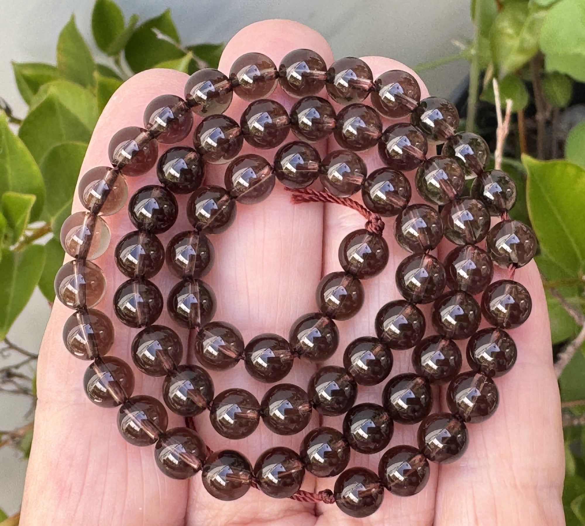 Smoky Quartz 6mm round natural gemstone beads 15.5" strand - Oz Beads 
