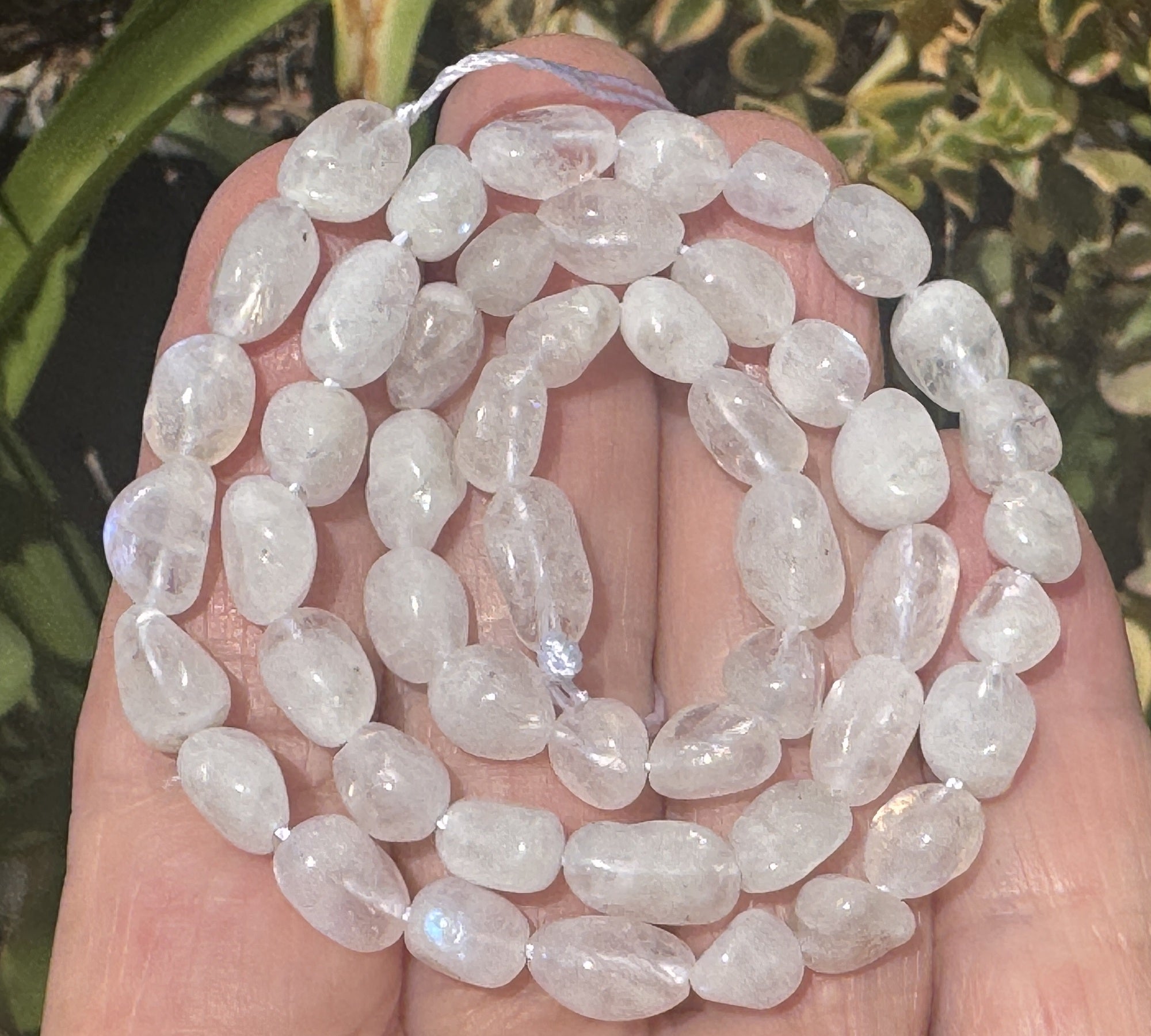 Blue Moonstone 6-9mm nuggets natural gemstone pebble beads 40 strand - Oz Beads 