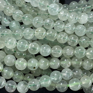 Prehnite 6mm round natural gemstone beads 15.5" strand - Oz Beads 