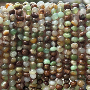 Australian Chrysoprase 8x6mm rounded freeform nuggets natural gemstone beads 15.5" strand - Oz Beads 