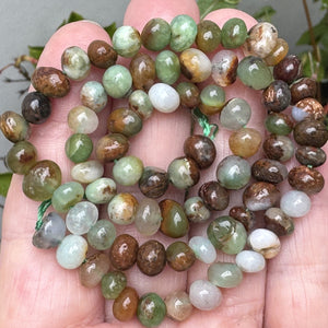 Australian Chrysoprase 8x6mm rounded freeform nuggets natural gemstone beads 15.5" strand - Oz Beads 