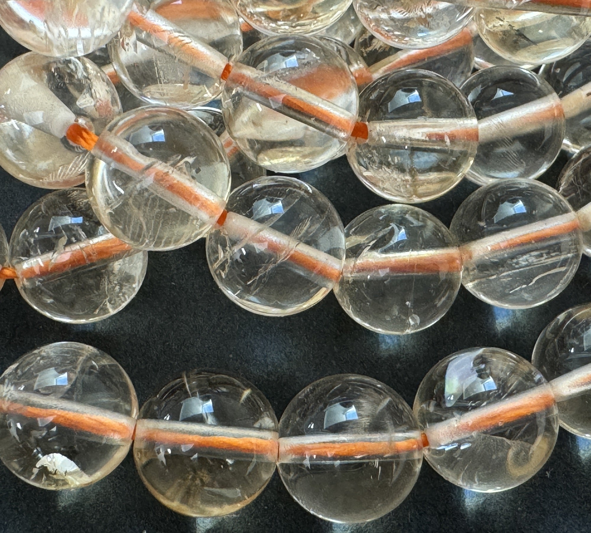 Citrine 10mm round natural gemstone beads 39cm strand - Oz Beads 