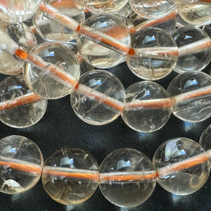 Citrine 10mm round natural gemstone beads 39cm strand - Oz Beads 