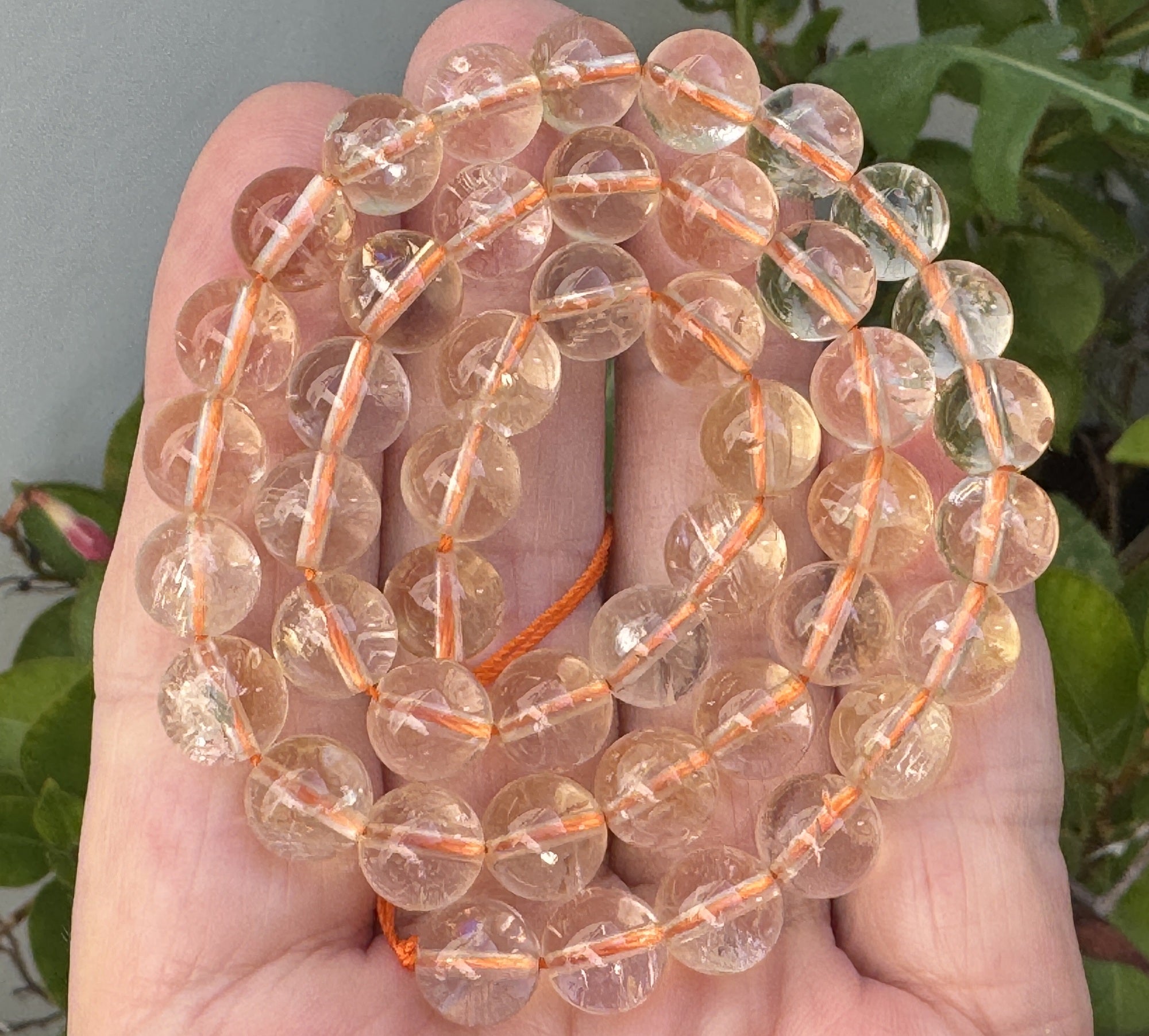 Citrine 8mm round natural gemstone beads 38cm strand - Oz Beads 