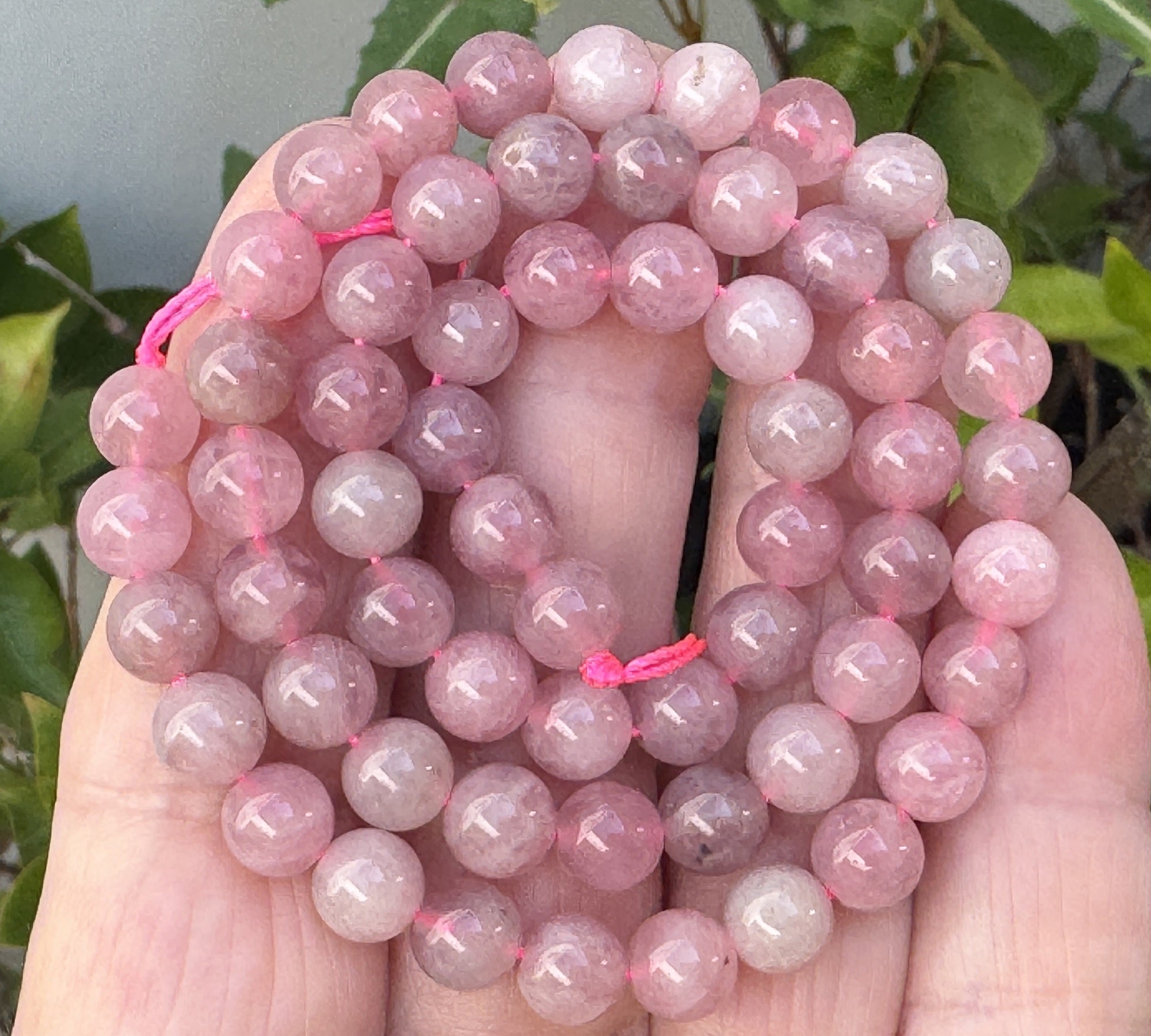 Mauve Pink Madagascan Rose Quartz 6mm round natural gemstone beads 15.5" strand - Oz Beads 