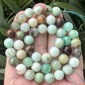 Australian Chrysoprase 8mm round natural gemstone beads 15.5" strand - Oz Beads 