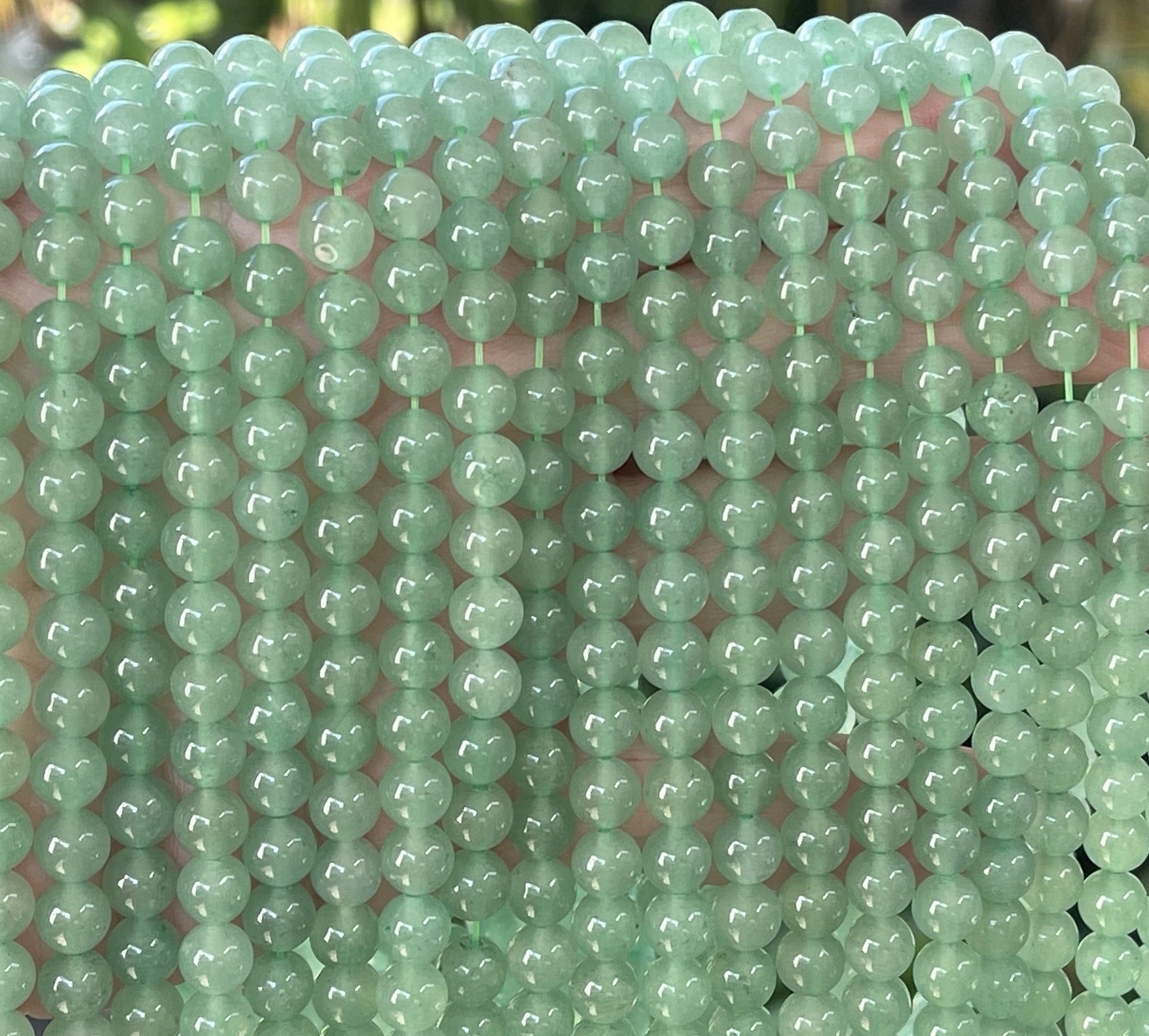 Green Aventurine 6mm round natural gemstone beads 15" strand