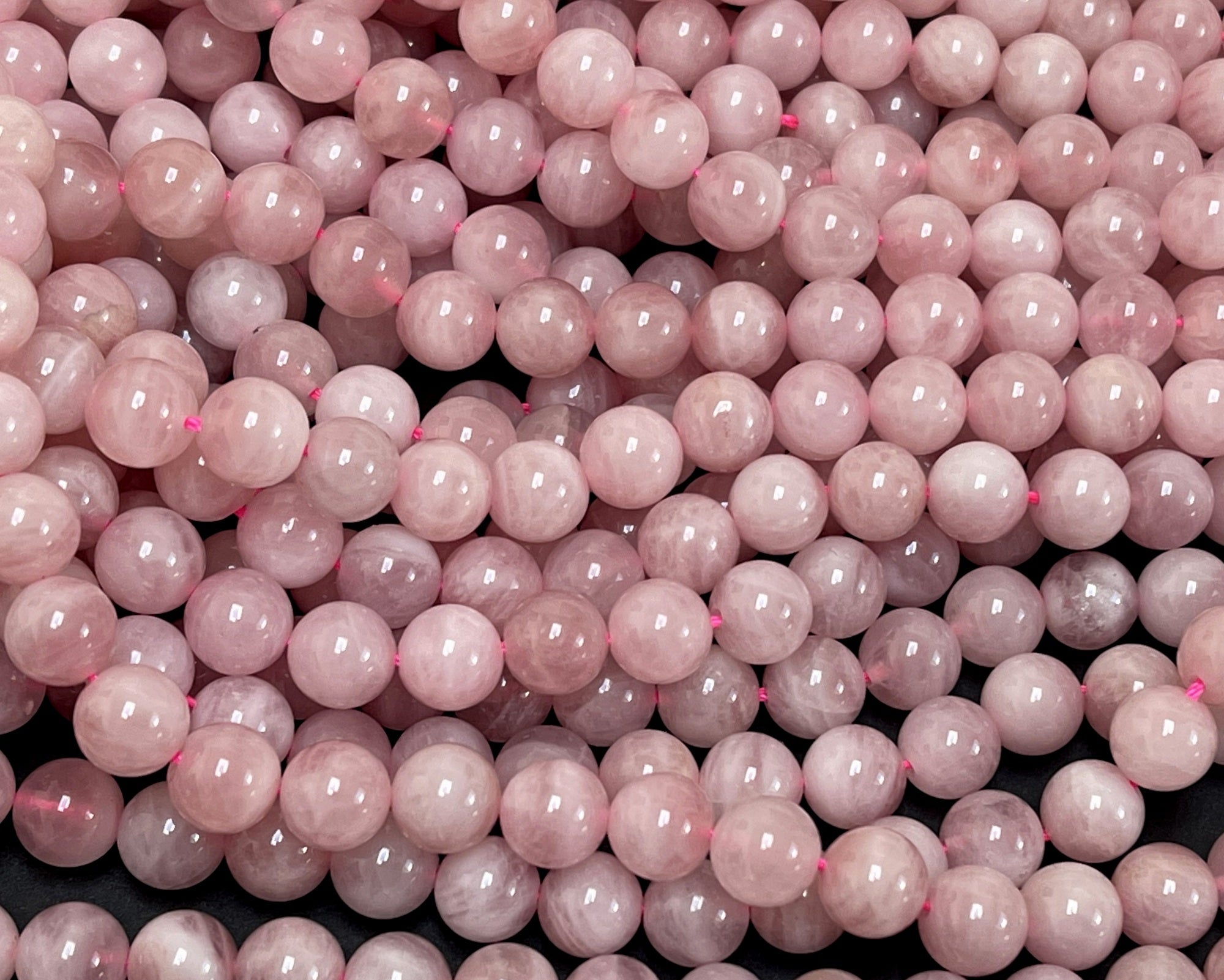 Madagascar Rose Quartz 8mm round natural gemstone beads 15.5" strand