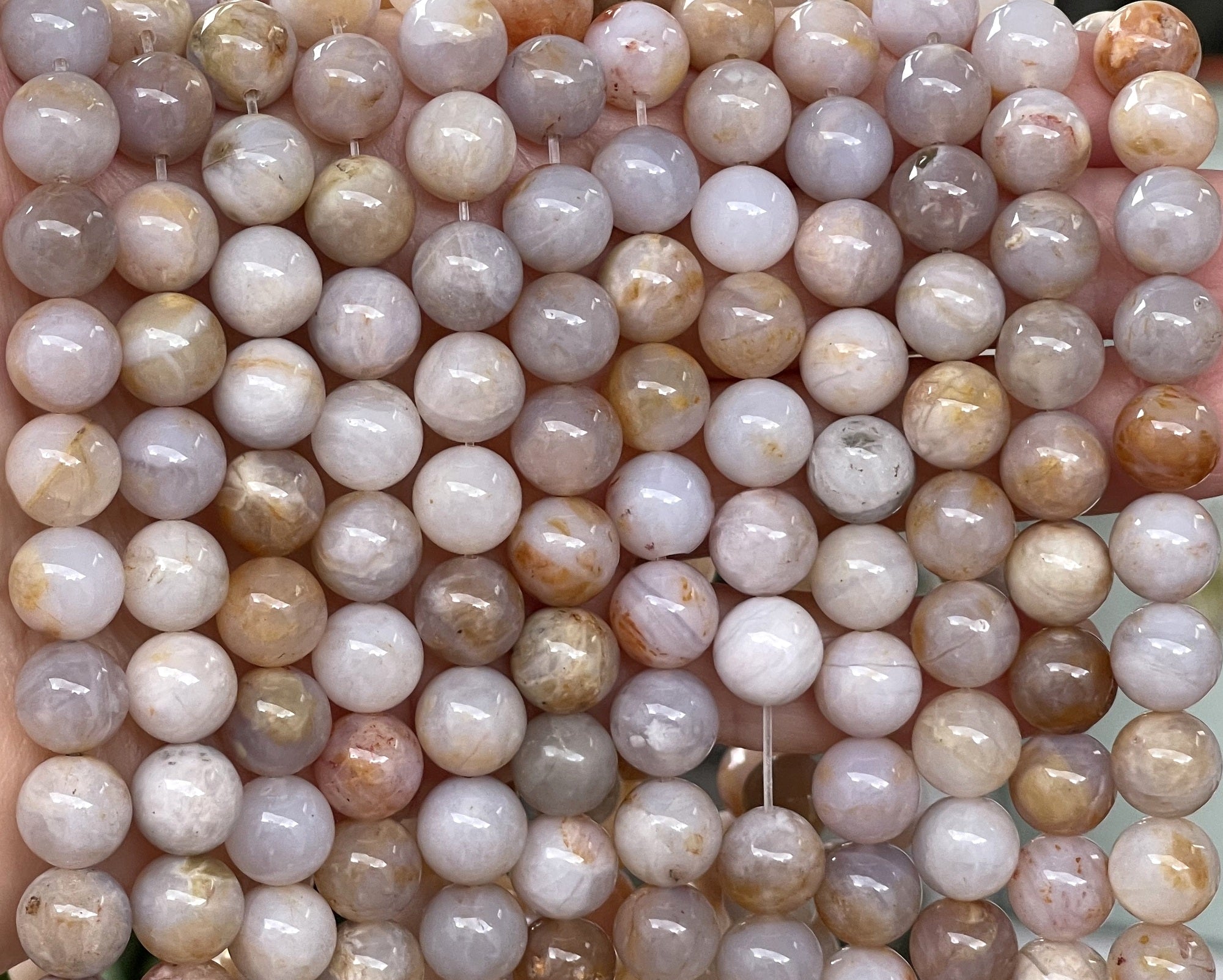 Australian Agate 10mm round natural gemstone beads 15.5" strand