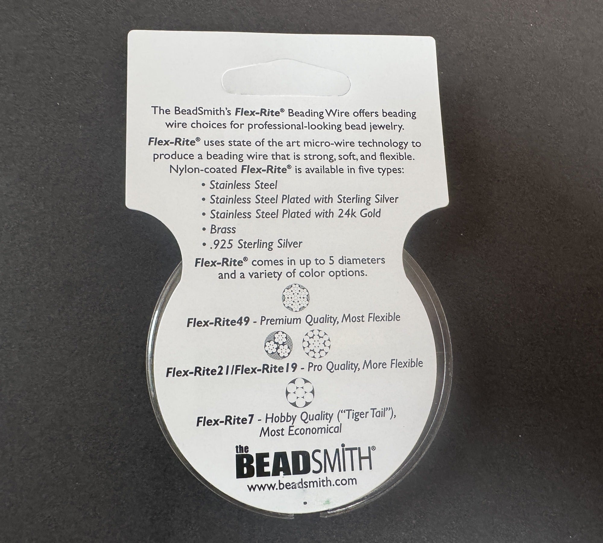 Flexrite 49 strands 0.024" beading wire, Clear, 30 Ft (9.1m)