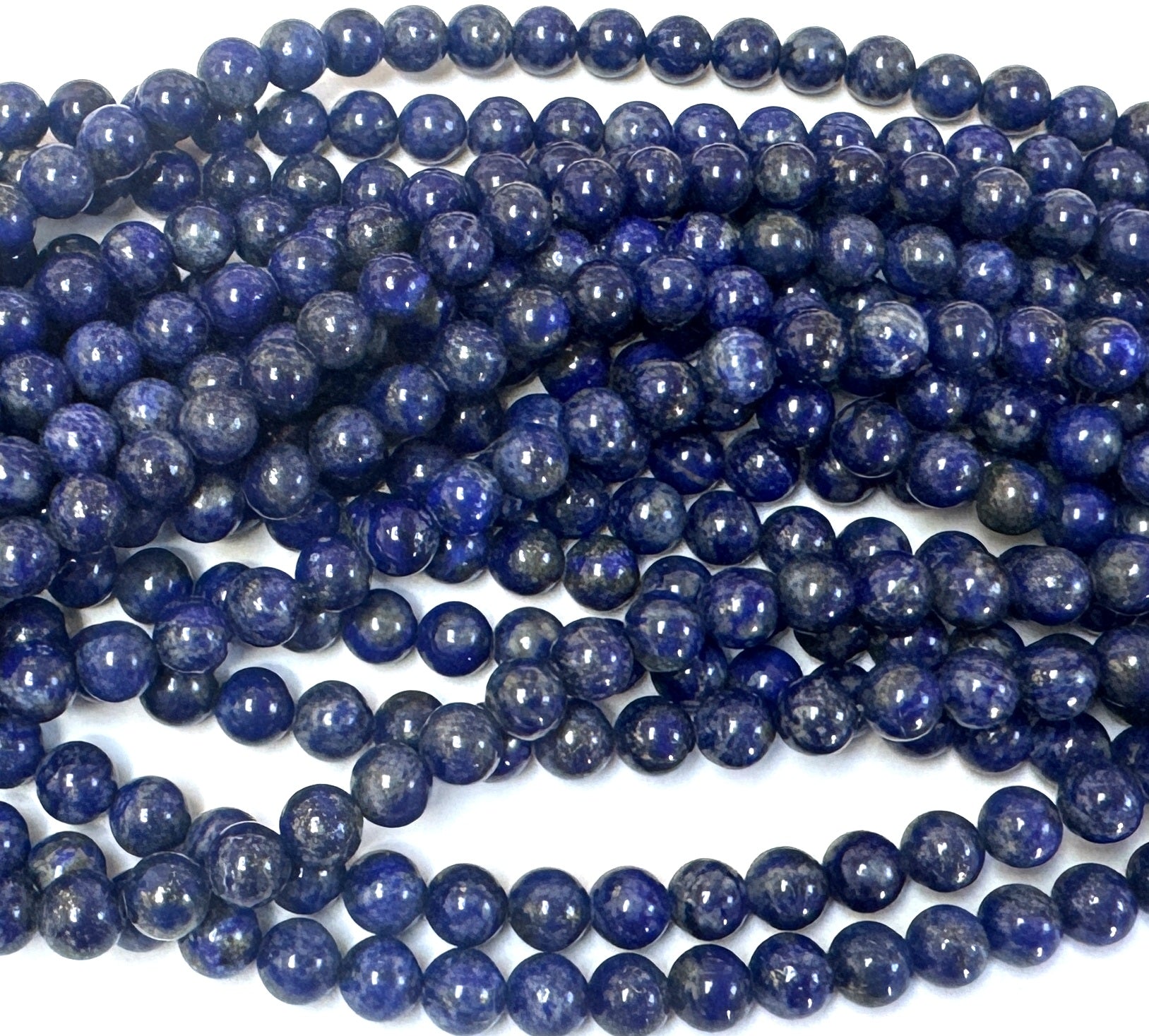 Lapis Lazuli 8mm round natural gemstone beads 39cm strand