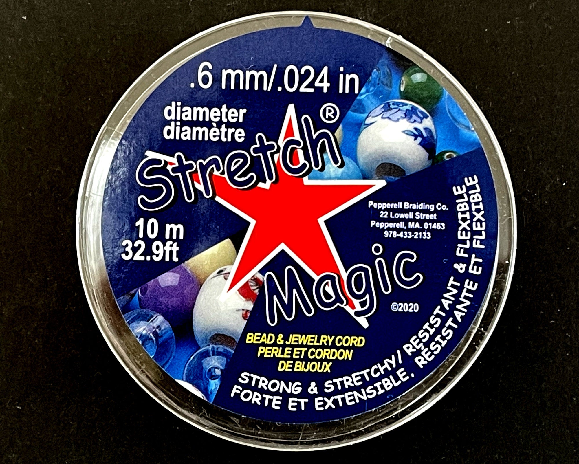 Stretch Magic beading stretch cord 0.6mm 10 meters spool