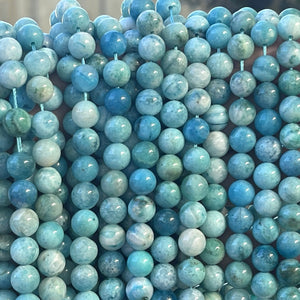 Hemimorphite 8mm round natural gemstone beads 15.5" strand - Oz Beads 