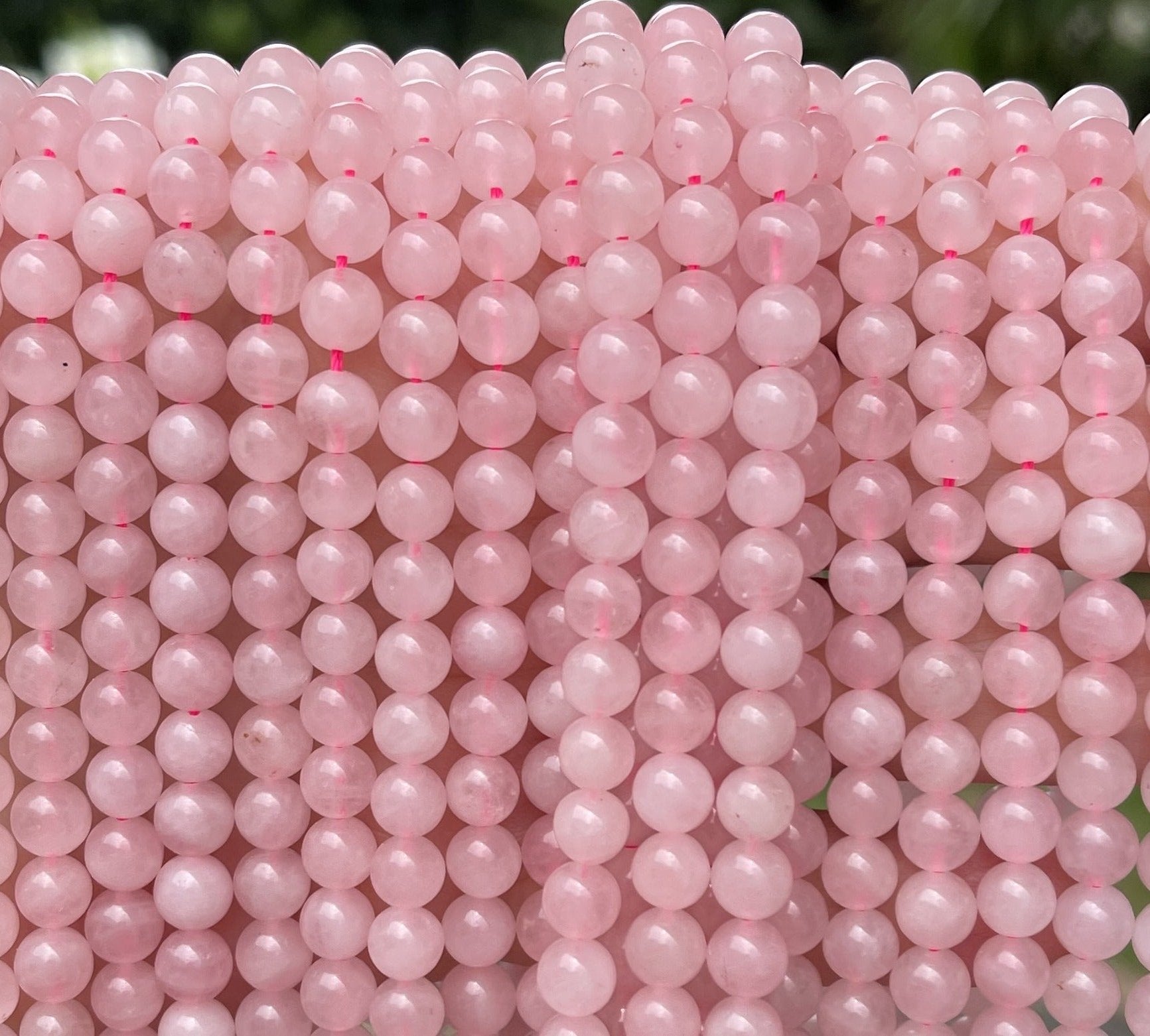 Rose Quartz 6mm round natural gemstone beads 15.5" strand