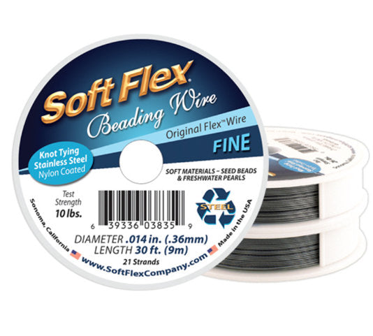 Filo Soft Flex Argento Satinato Per Bigiotteria - 21 Fili .014 Pollici X 30 Piedi - Foto 2
