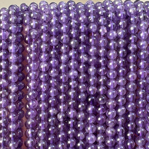 Amethyst 4mm round natural gemstone beads 15.5" strand - Oz Beads 