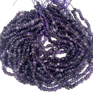 Amethyst 7x5mm rounded freeform nuggets natural gemstone beads 15.5" strand - Oz Beads 
