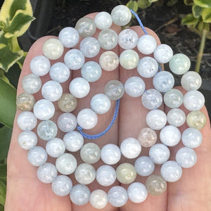 Aquamarine multi-colour 6mm round gemstone beads 15" strand - Oz Beads 