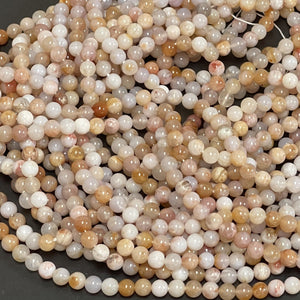 Australian Agate 6mm round natural gemstone beads 15.5" strand - Oz Beads 