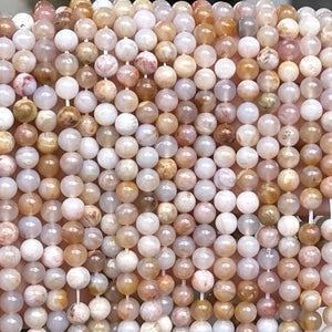 Australian Agate 6mm round natural gemstone beads 15.5" strand - Oz Beads 