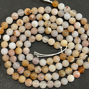 Australian Agate 6mm round natural gemstone beads 15.5" strand - Oz Beads 