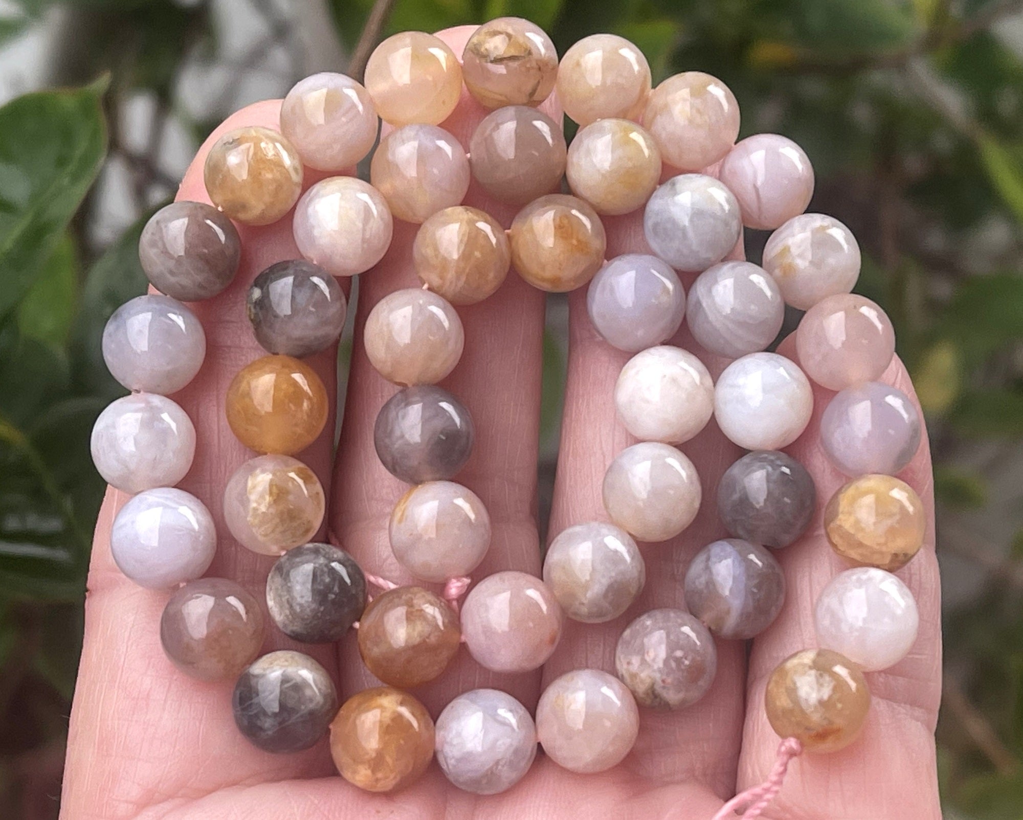 Australian Agate 8mm round natural gemstone beads 15.5" strand - Oz Beads 