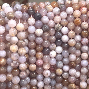 Australian Agate 8mm round natural gemstone beads 15.5" strand - Oz Beads 