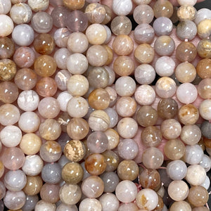 Australian Agate 8mm round natural gemstone beads 15.5" strand - Oz Beads 
