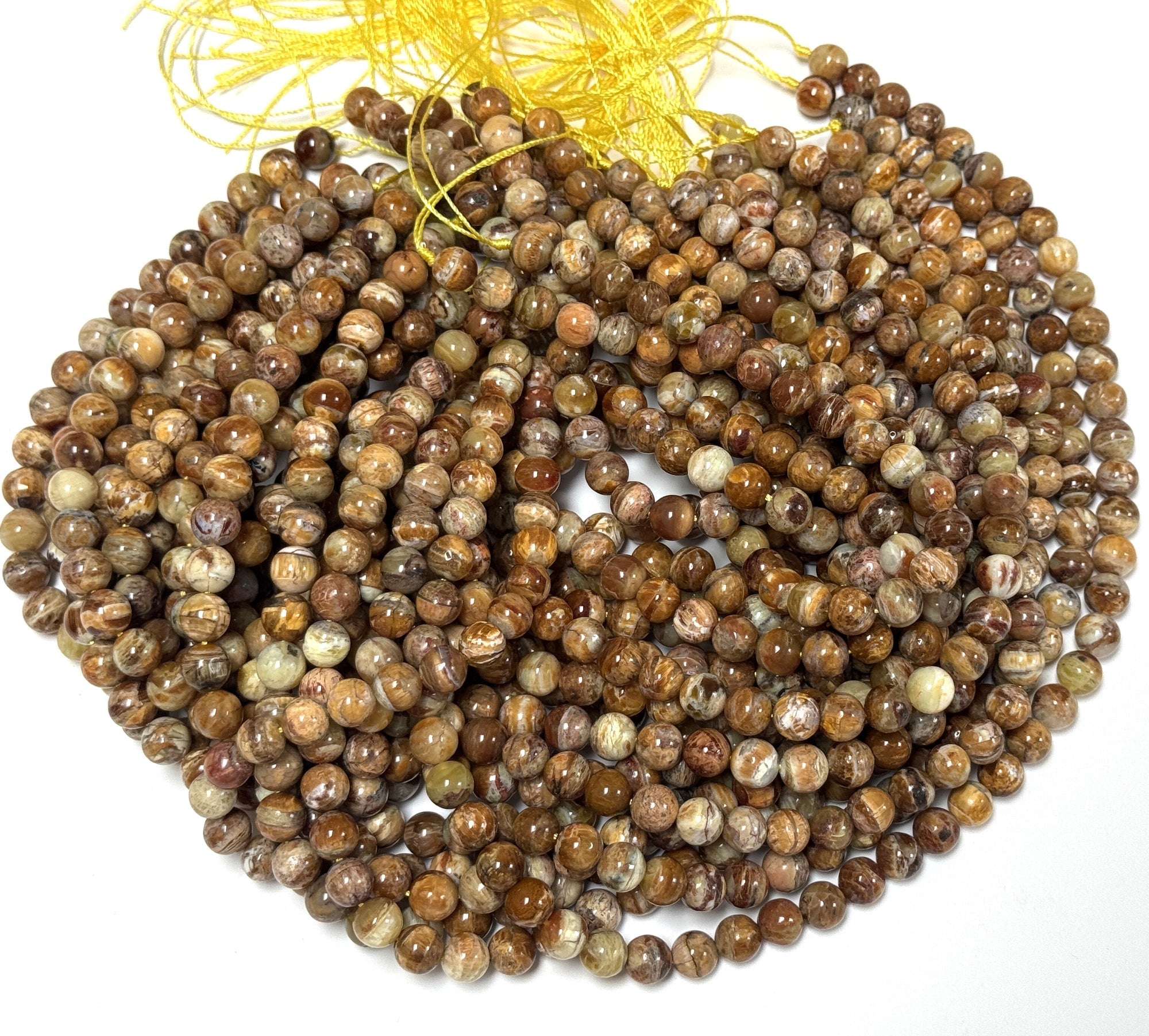 Australian Cat's Eye Opal 8mm round gemstone beads 15.5" strand - Oz Beads 
