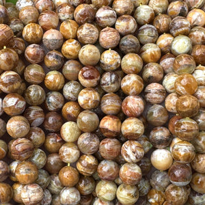Australian Cat's Eye Opal 8mm round gemstone beads 15.5" strand - Oz Beads 