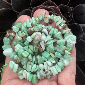 Australian Chrysoprase 6-12mm chip nugget beads natural gemstone chips 16" strand - Oz Beads 